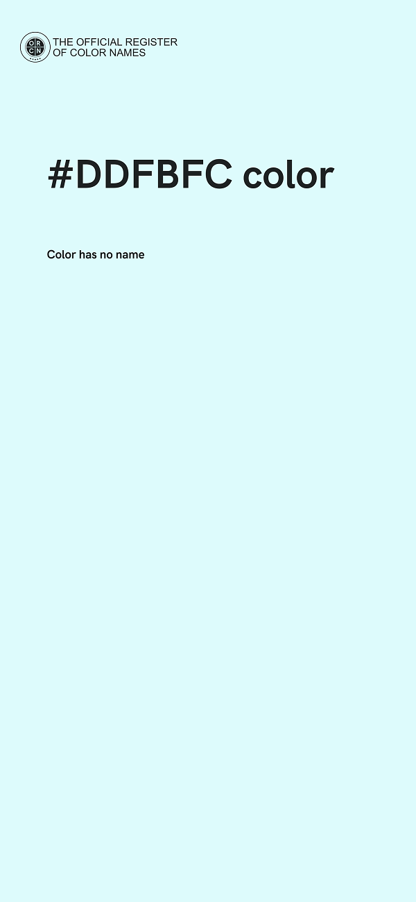 #DDFBFC color image