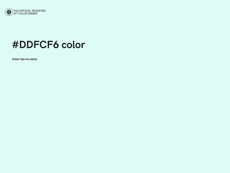 #DDFCF6 color image