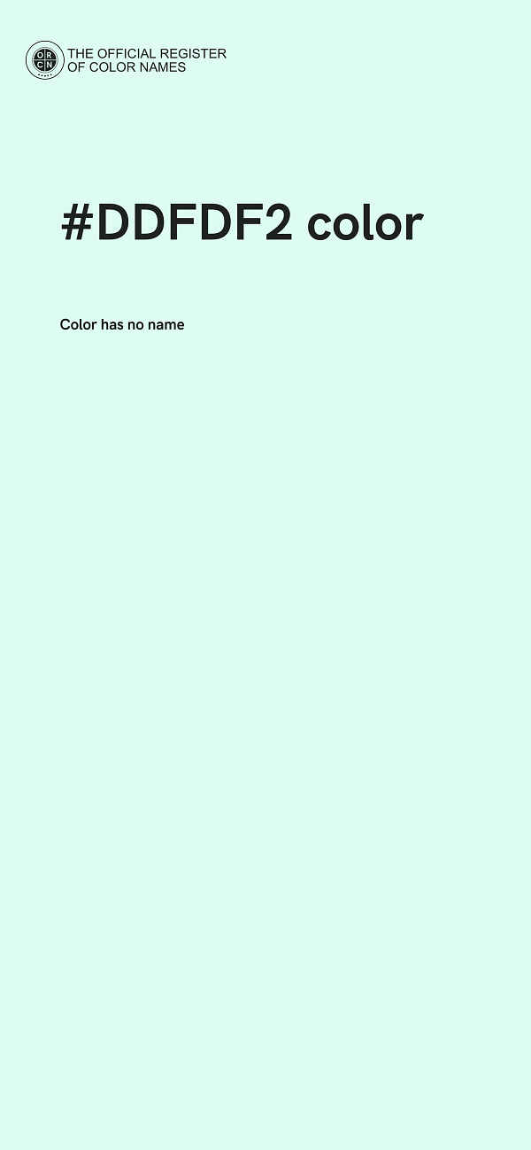#DDFDF2 color image