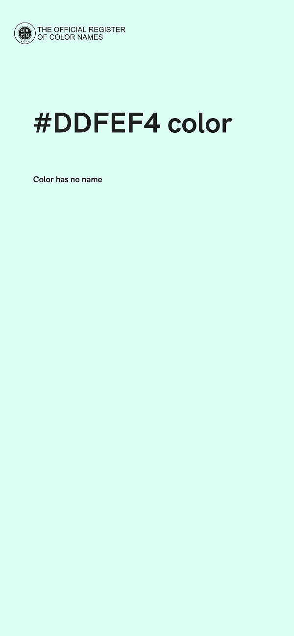 #DDFEF4 color image