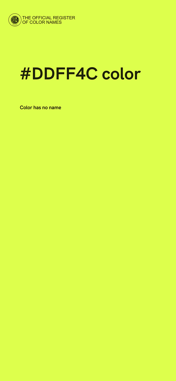 #DDFF4C color image