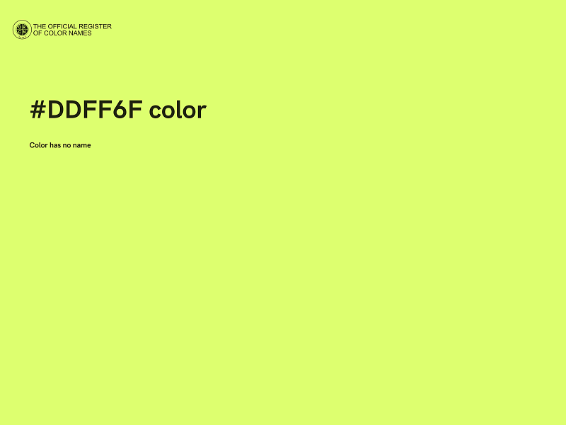 #DDFF6F color image