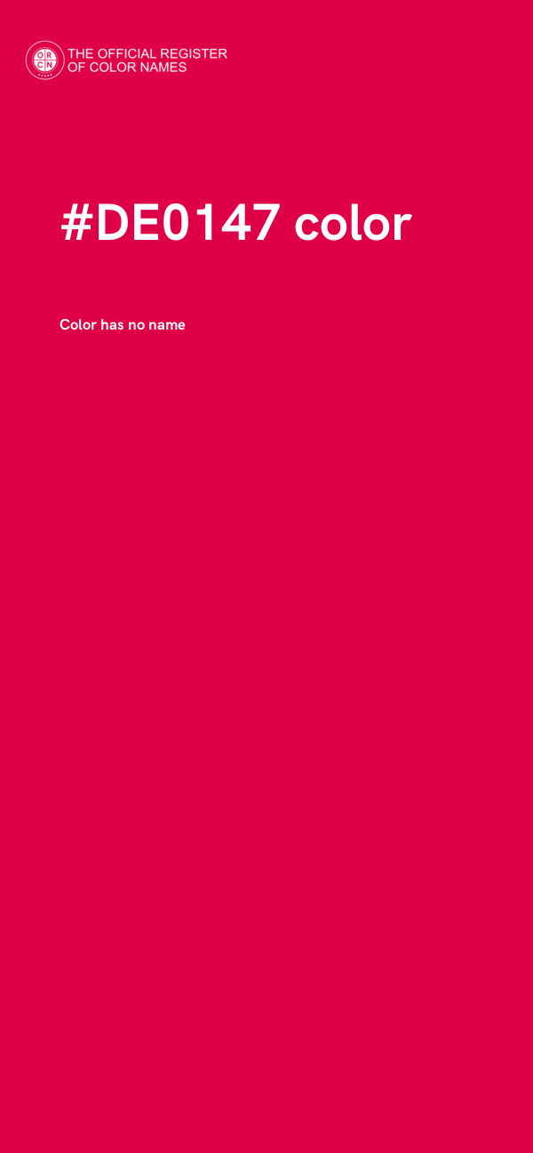 #DE0147 color image