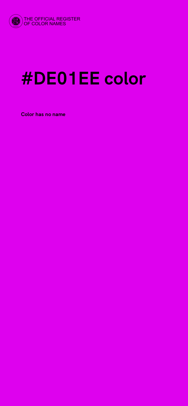 #DE01EE color image