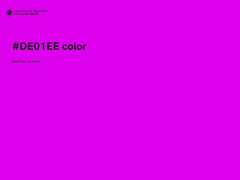 #DE01EE color image