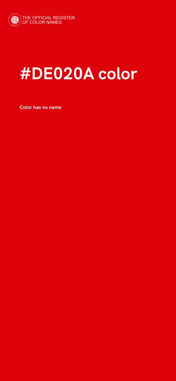 #DE020A color image