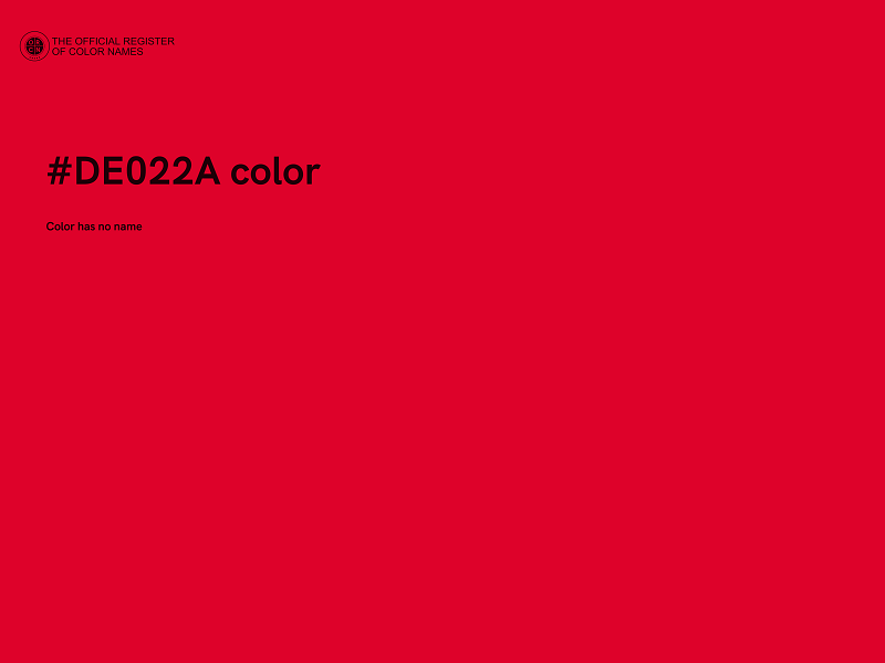 #DE022A color image