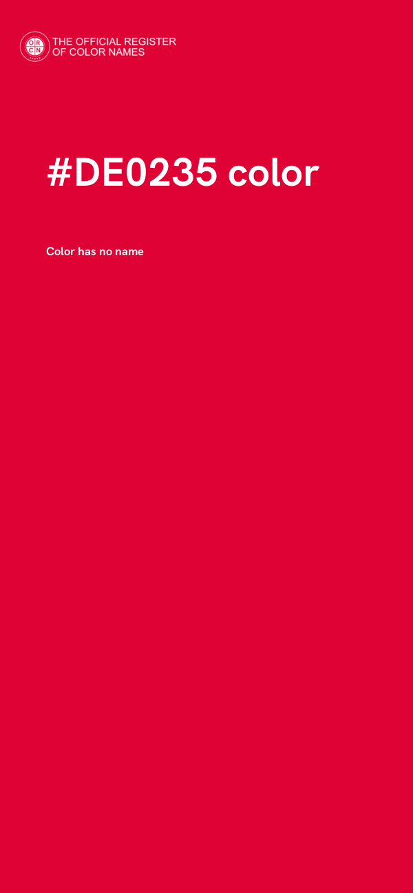 #DE0235 color image