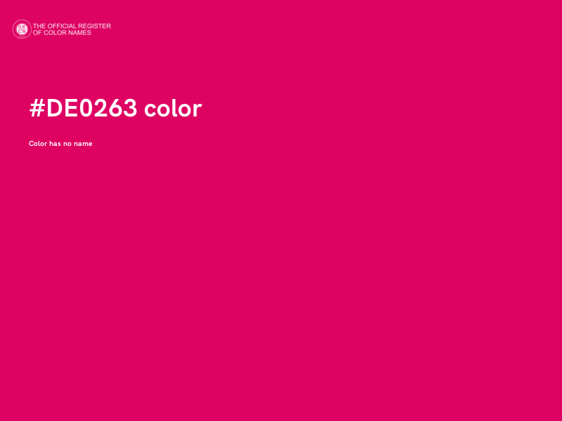 #DE0263 color image