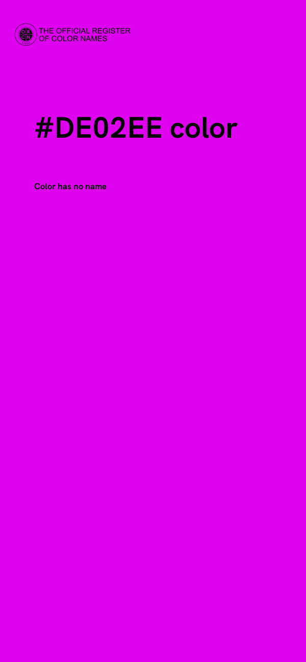 #DE02EE color image
