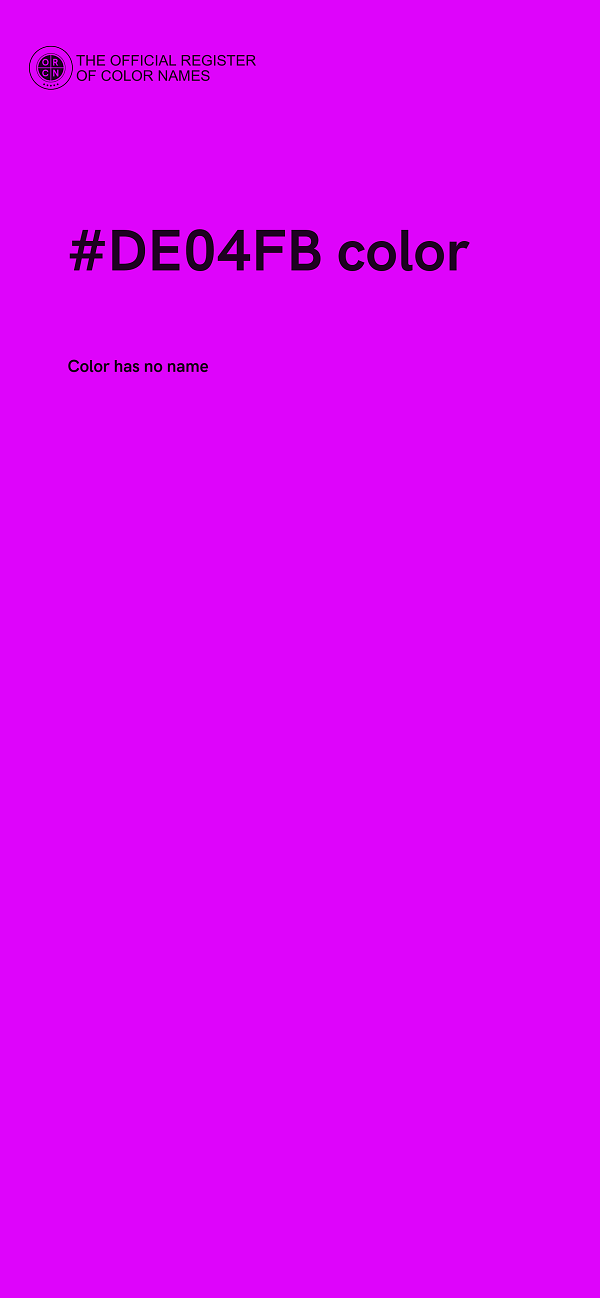 #DE04FB color image