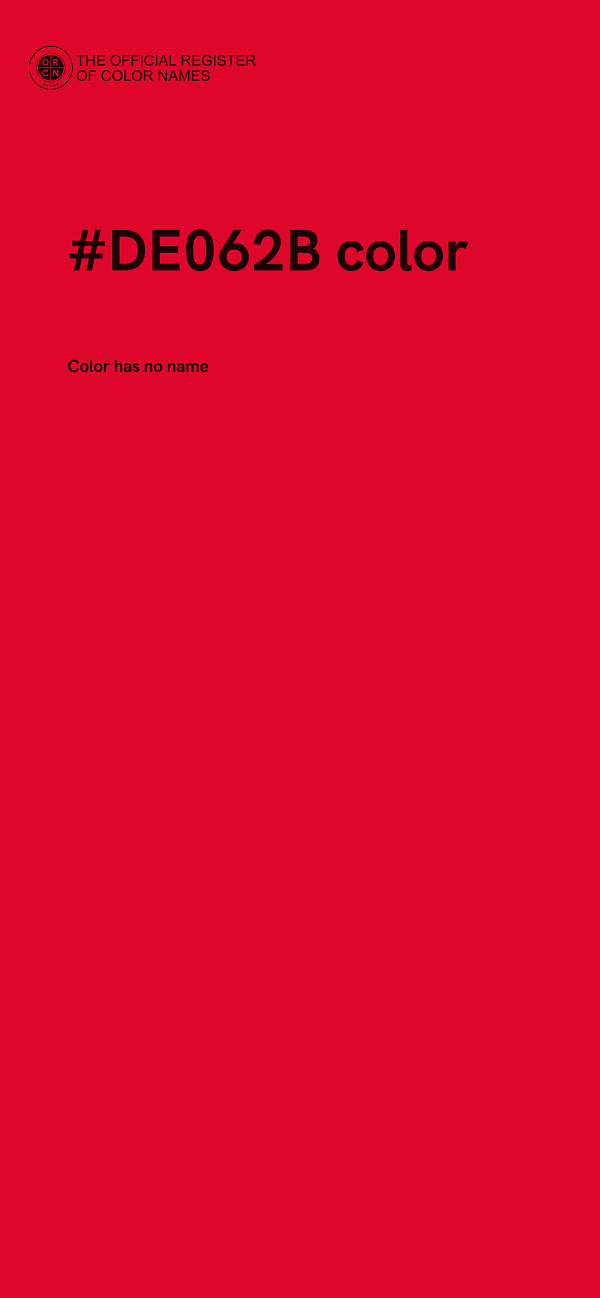 #DE062B color image