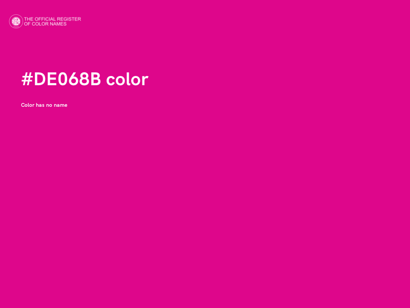#DE068B color image