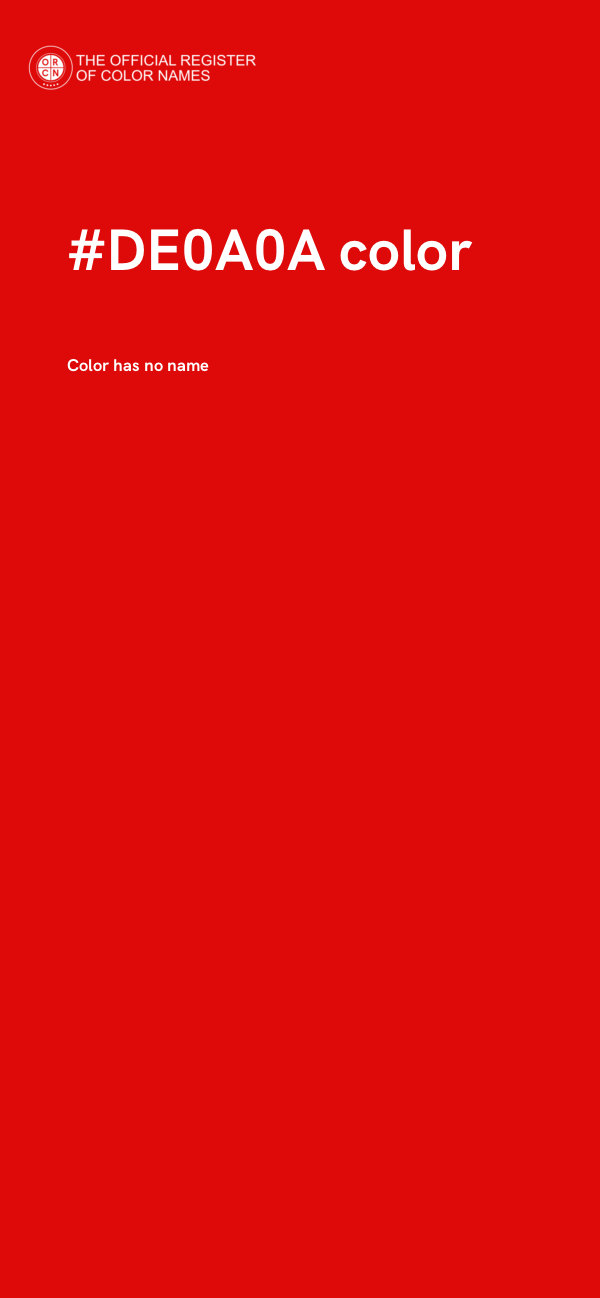 #DE0A0A color image