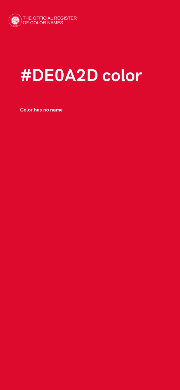 #DE0A2D color image