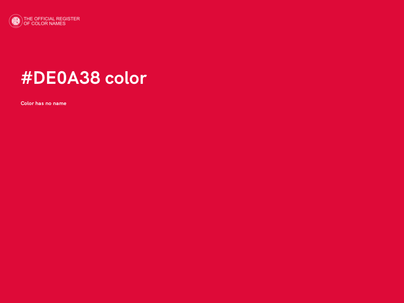 #DE0A38 color image