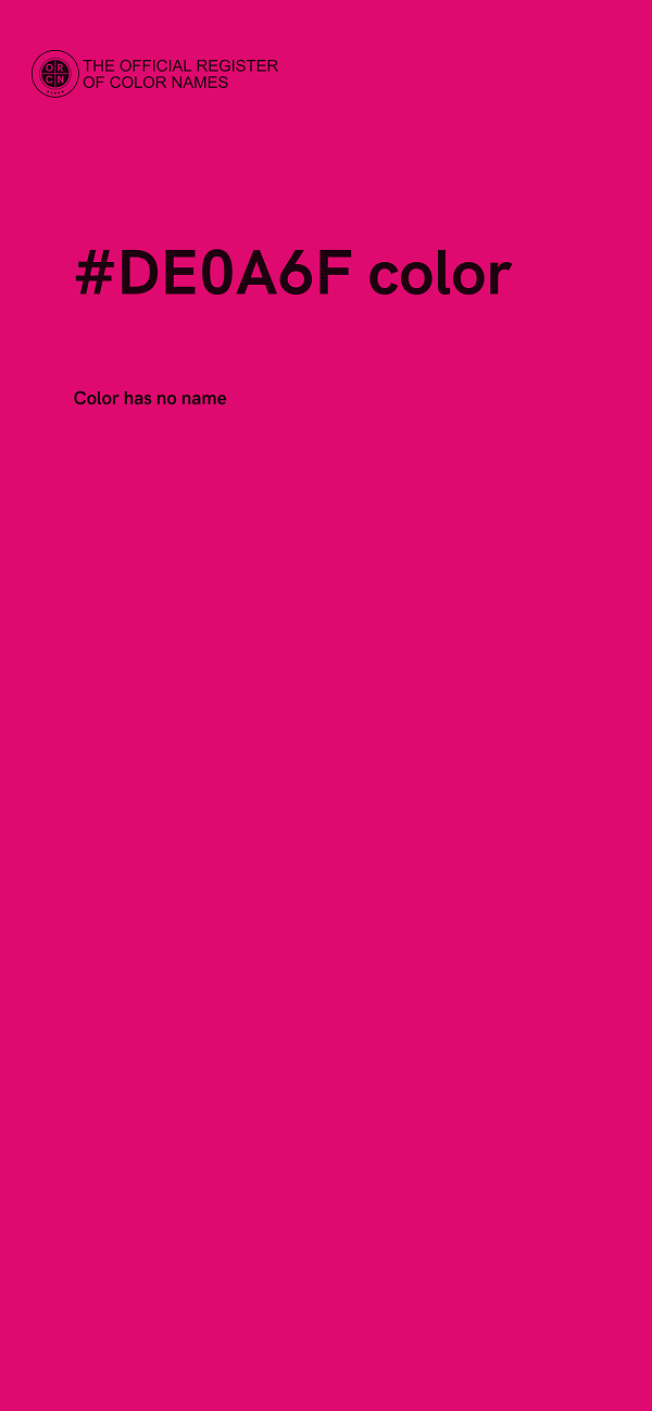 #DE0A6F color image