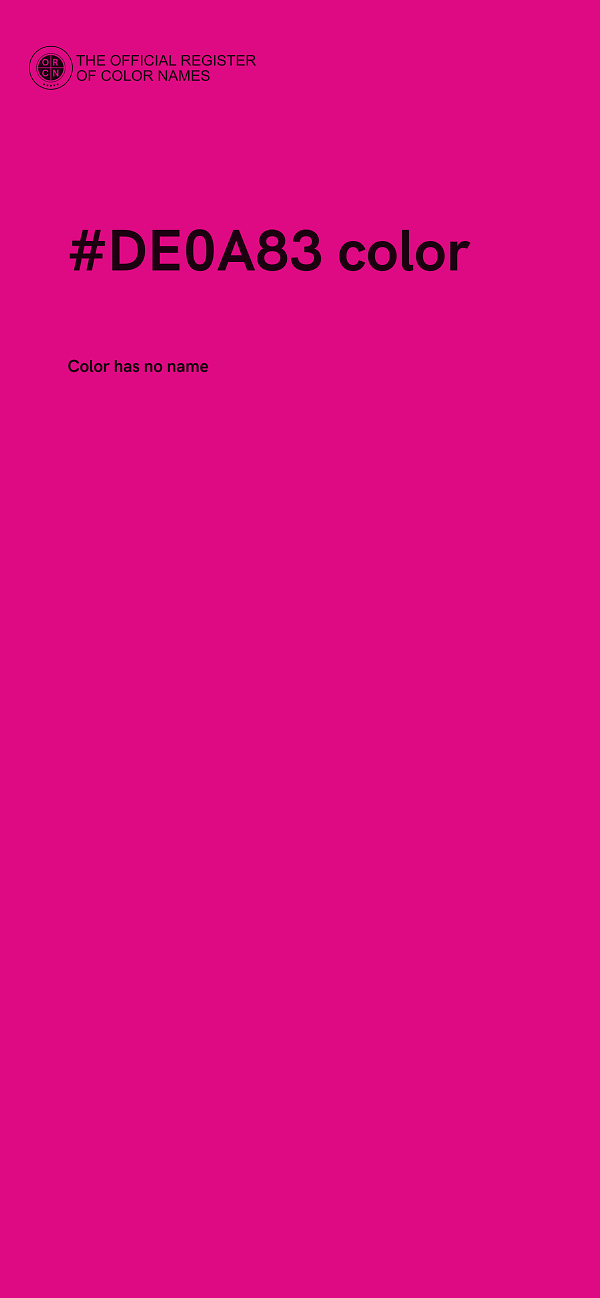 #DE0A83 color image