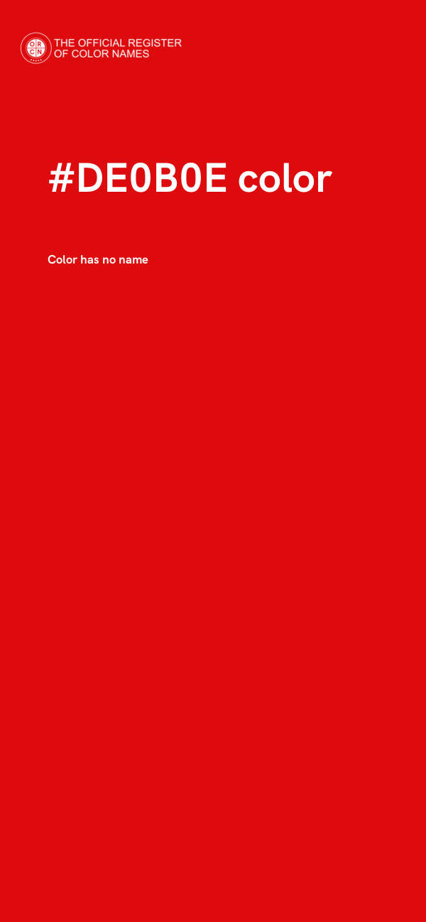 #DE0B0E color image