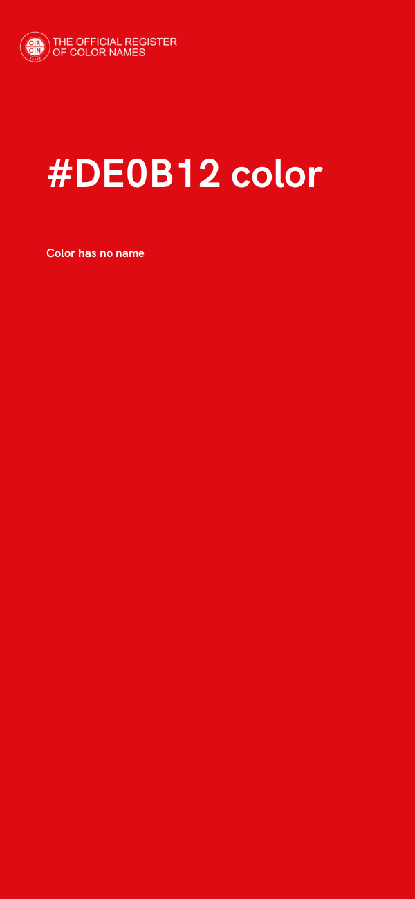 #DE0B12 color image
