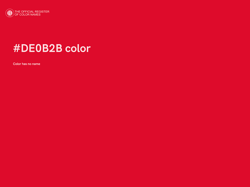 #DE0B2B color image