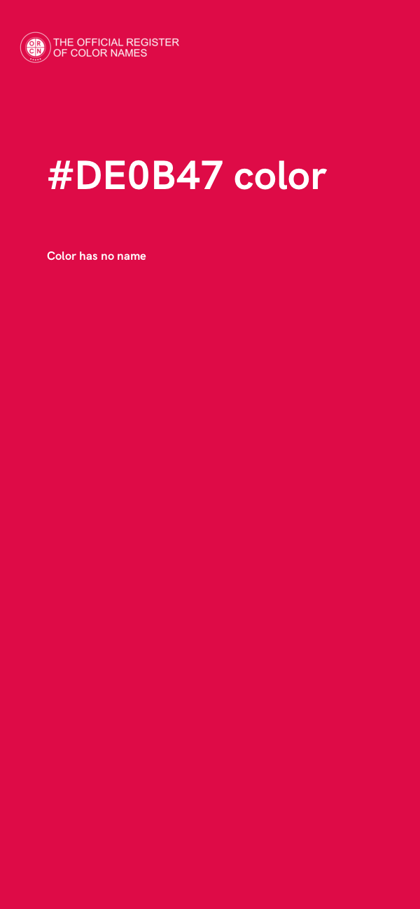 #DE0B47 color image