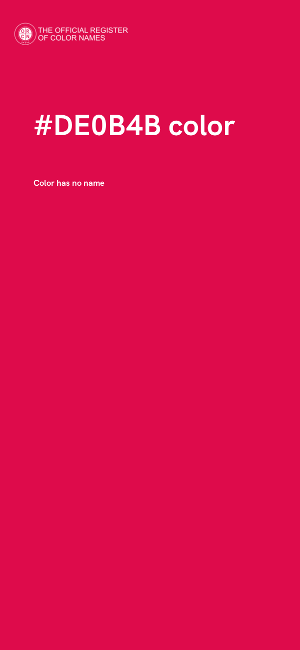 #DE0B4B color image