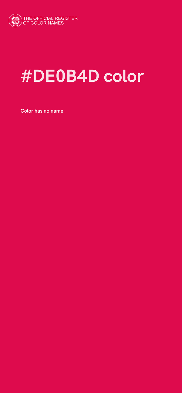 #DE0B4D color image