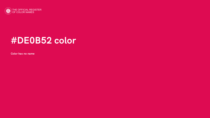 #DE0B52 color image