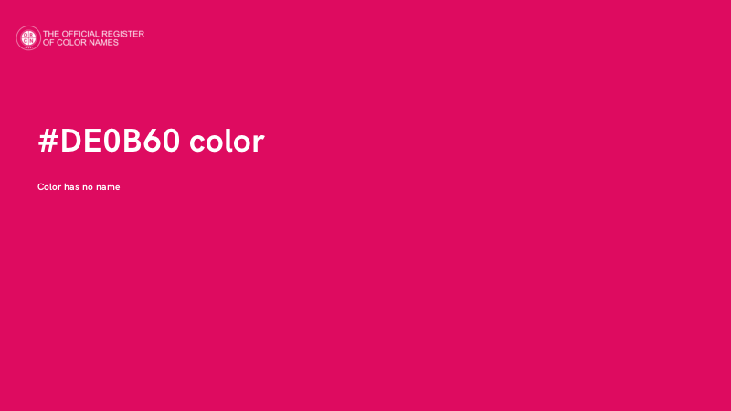 #DE0B60 color image