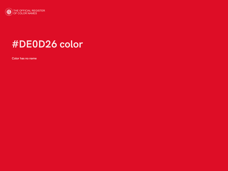 #DE0D26 color image