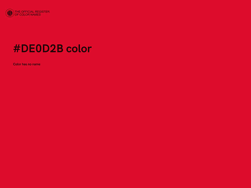 #DE0D2B color image