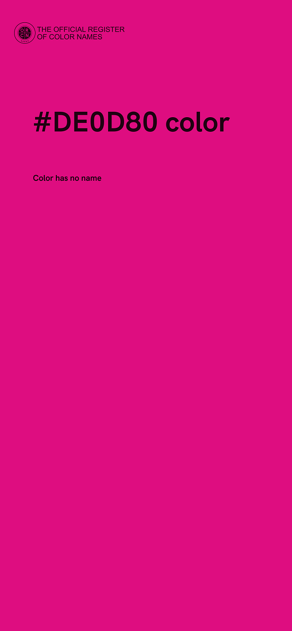 #DE0D80 color image