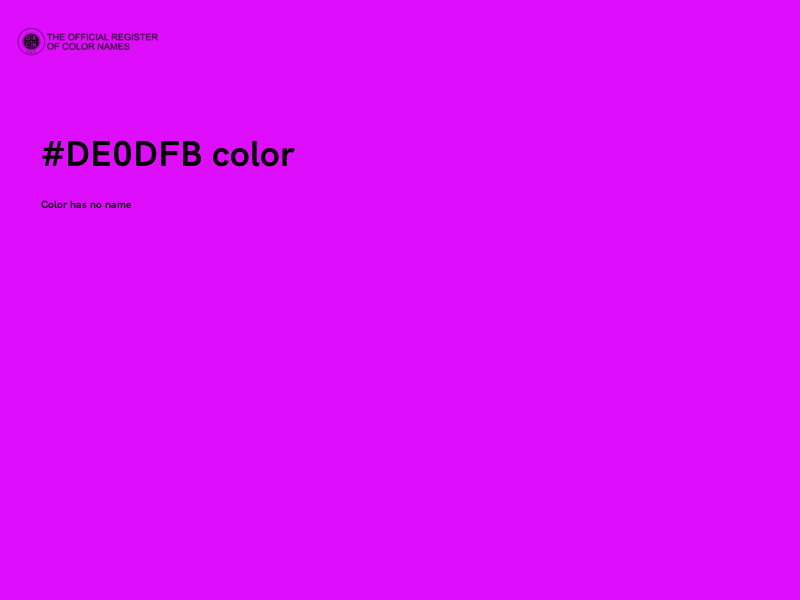 #DE0DFB color image