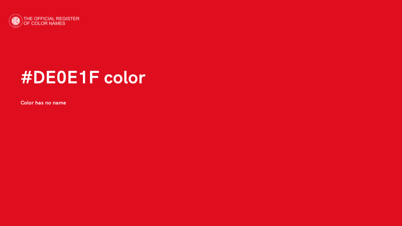 #DE0E1F color image
