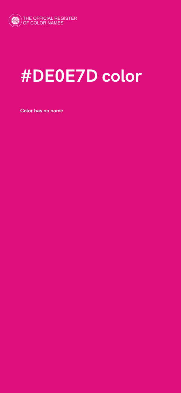 #DE0E7D color image