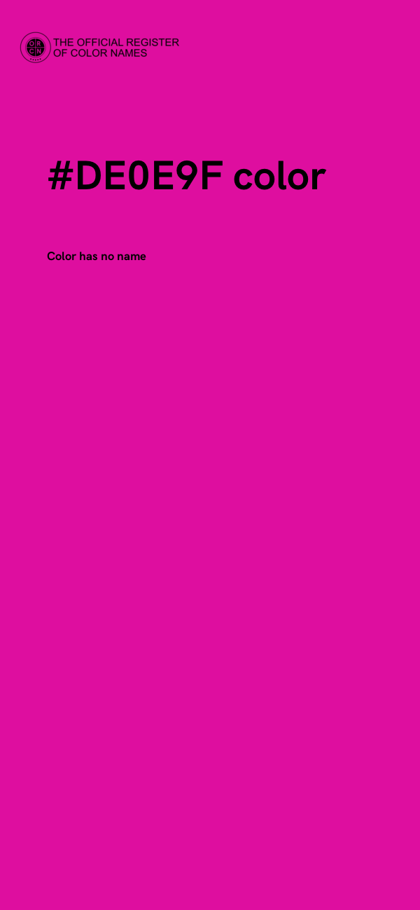 #DE0E9F color image