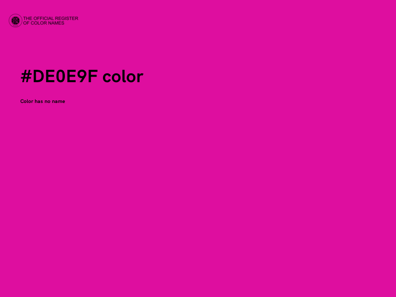 #DE0E9F color image