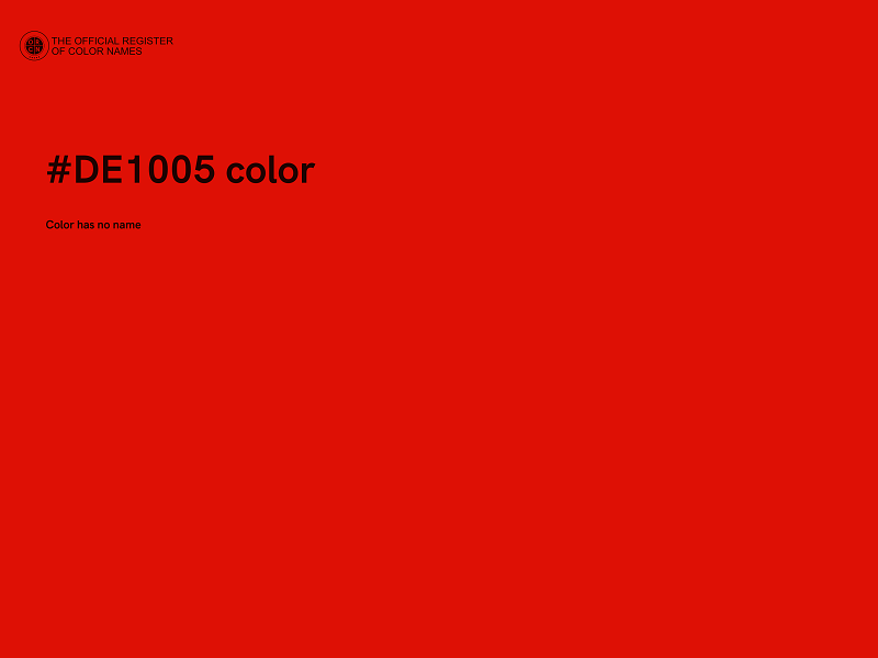 #DE1005 color image