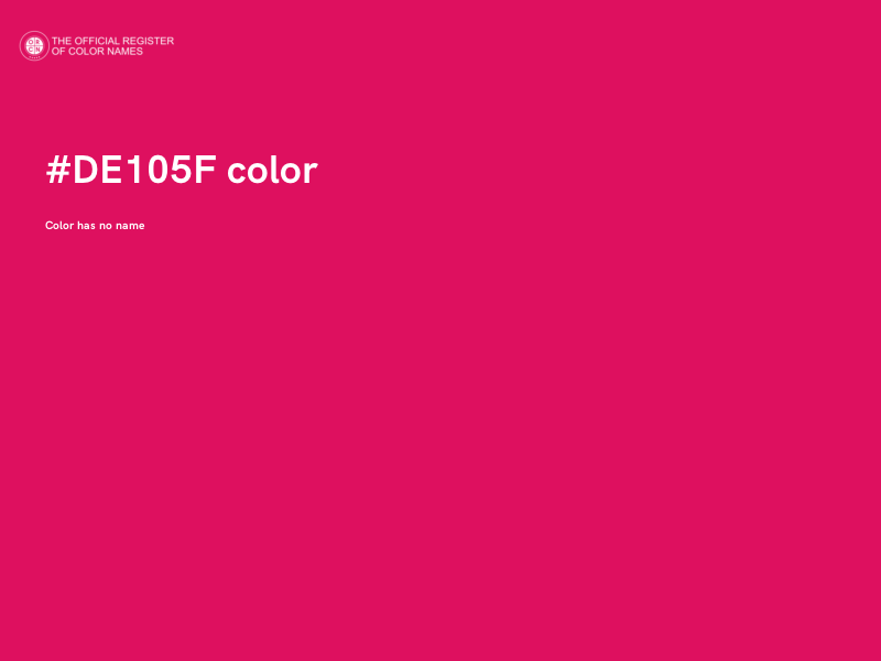 #DE105F color image