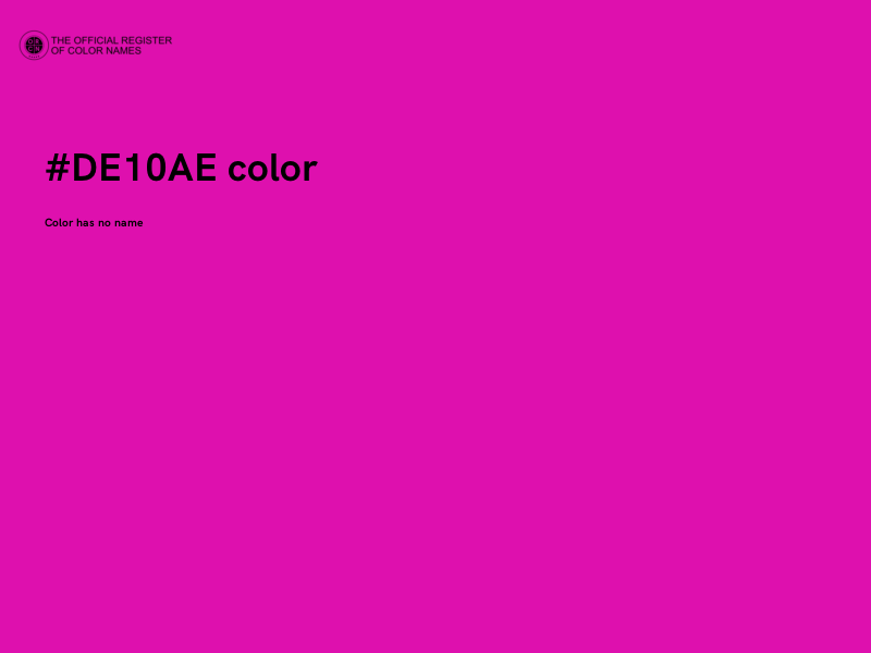 #DE10AE color image
