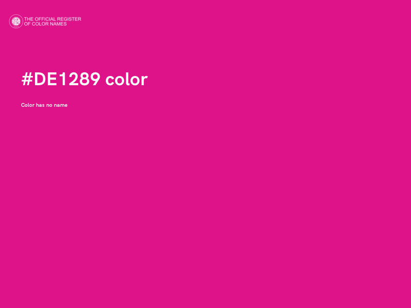 #DE1289 color image