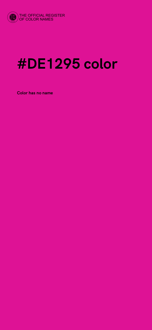 #DE1295 color image