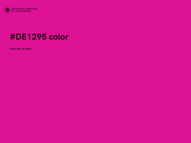 #DE1295 color image