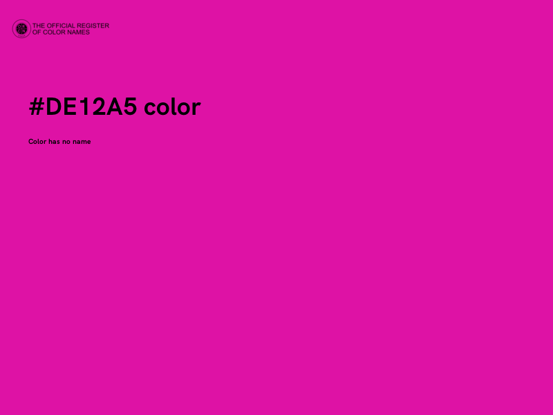 #DE12A5 color image