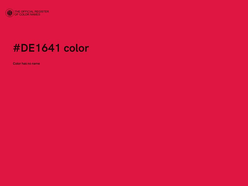 #DE1641 color image