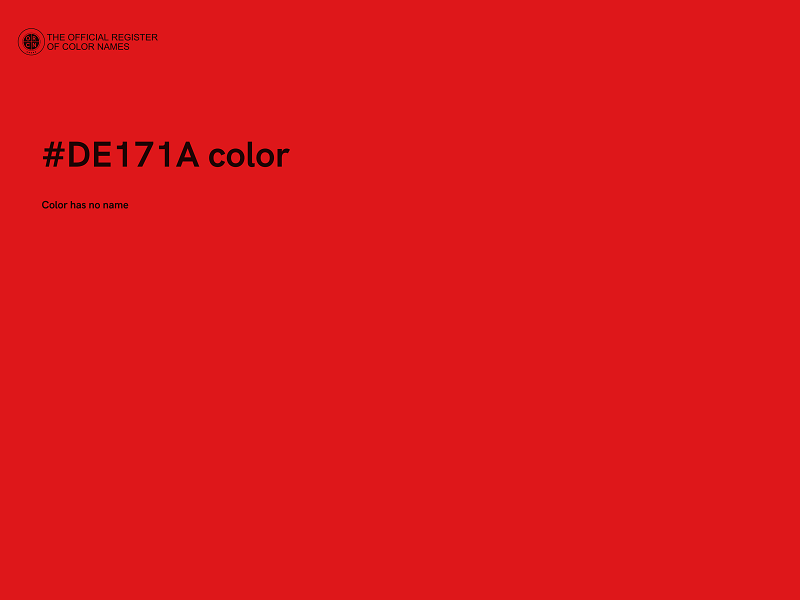 #DE171A color image