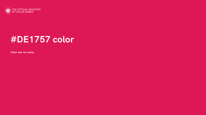 #DE1757 color image