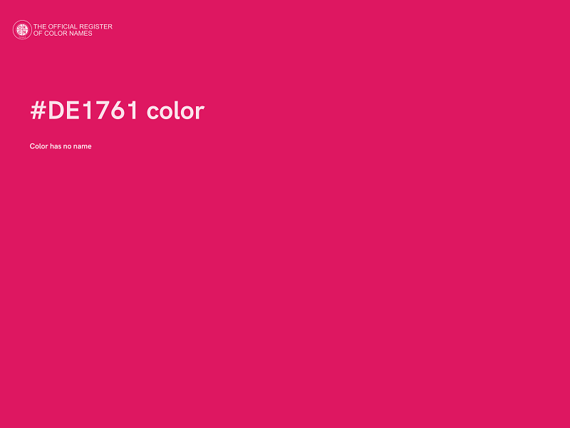 #DE1761 color image