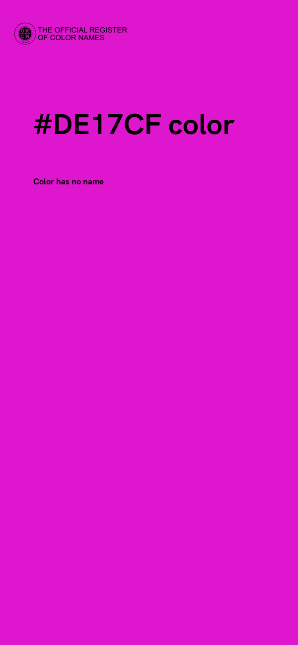 #DE17CF color image